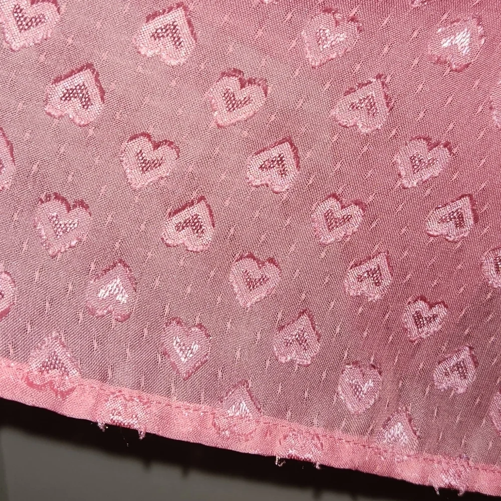 Torrid Pink Hearts Layered Sleeveless Blouse
